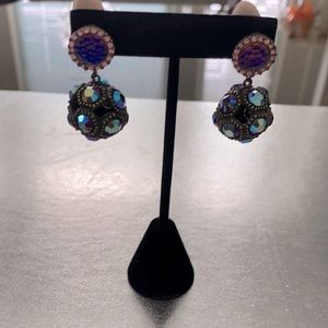 Clip dangle earrings